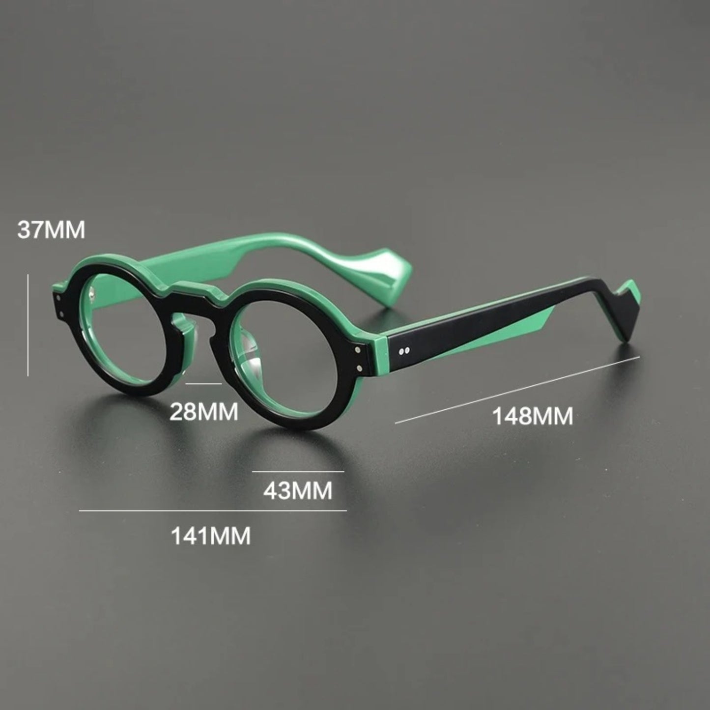 Acetate Chunky Round Prescription Eyeglasses