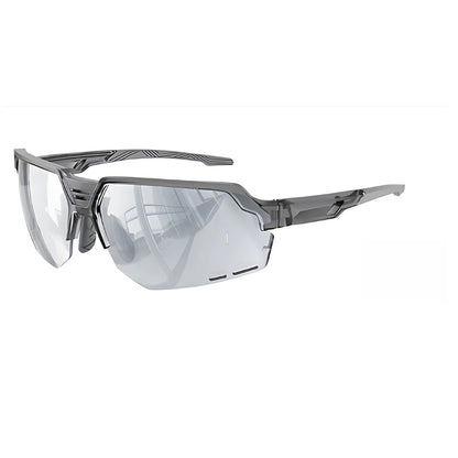 TR90 Half-Rim Dual-Lens Sports Sunglasses with PC Lens for Outdoor Use front view
