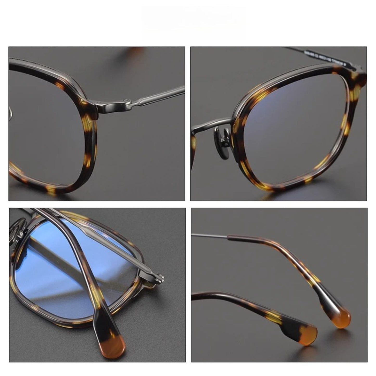 Titanium Tortoise Round Eyeglasses