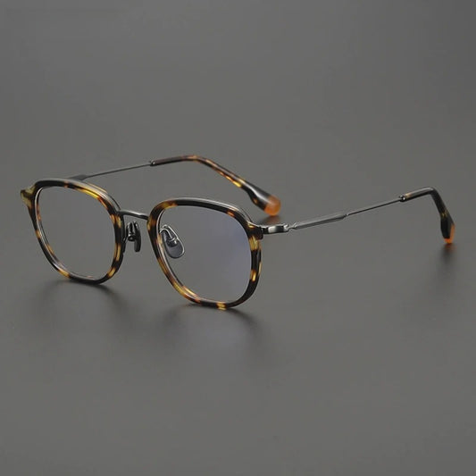 Titanium Tortoise Round Prescription Eyeglasses | Lightweight Optical Frame for Rx Lenses – CINILY UK