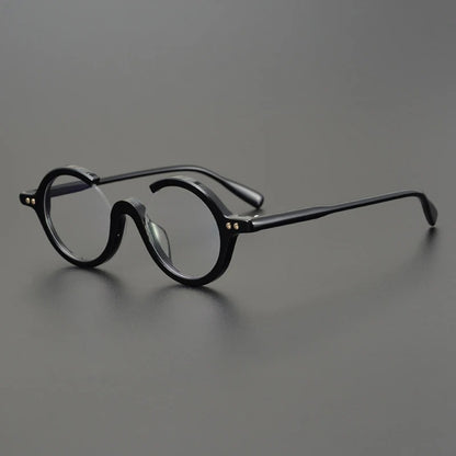 Acetate Round Prescription Eyeglasses | Bold Designer Rx Glasses – CINILY UK side view
