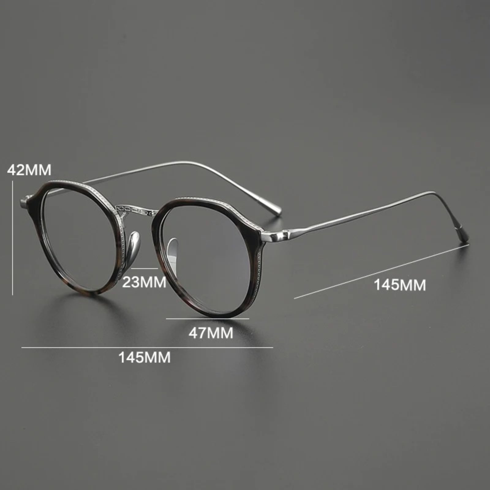 Titanium Windsor Panto Prescription Eyeglasses | Retro Optical Frame for Rx Lenses – CINILY UK additional product view